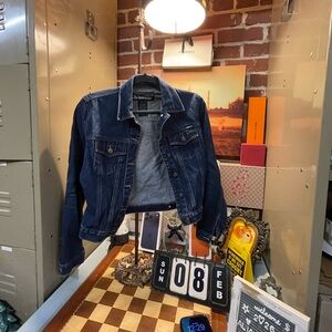 VTG 90's Stephen Hardy Squeeze Button Up Blue Denim Jacket- Women